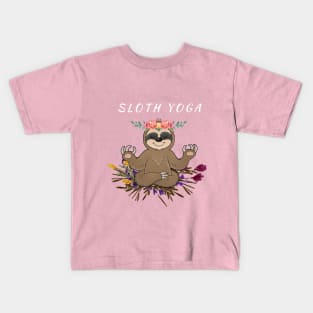 Sloth yoga Kids T-Shirt